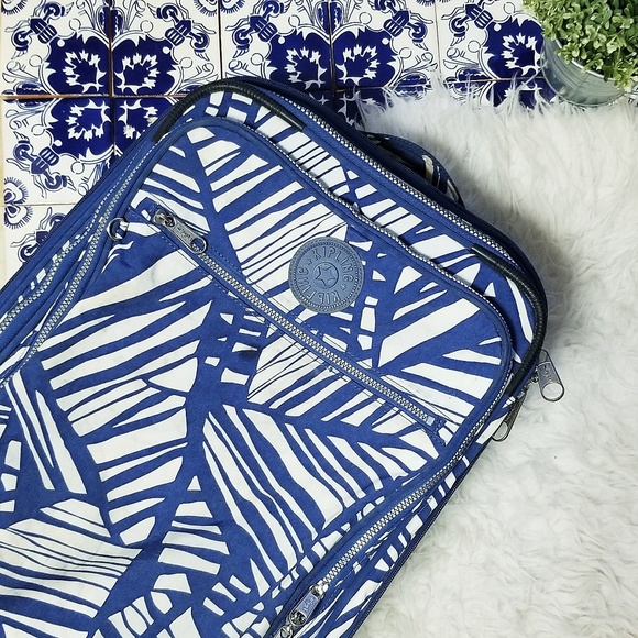 Kipling Handbags - KIPLING blue and white striped carry-on bag